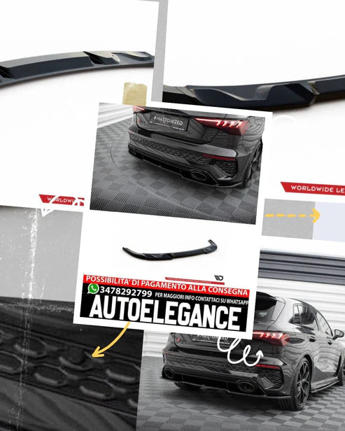 REAR CENTER SPLITTER suitable for AUDI RS3 SPORTBACK 8Y (2020-)
