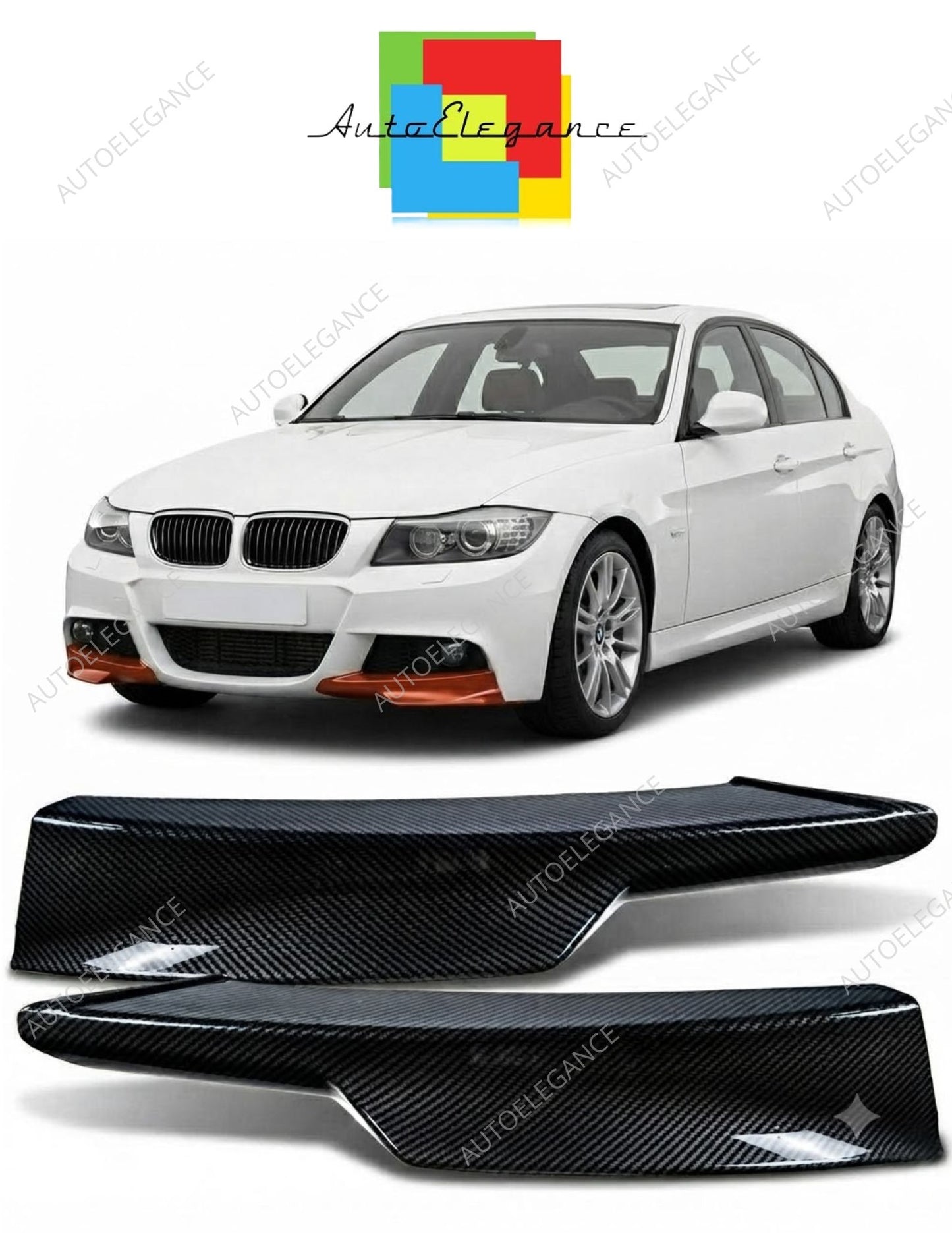 SPLITTER SUITABLE FOR VW GOLF 8 GTI GTD RLINE LOOK GLOSSY BLACK SPORTY DESIGN