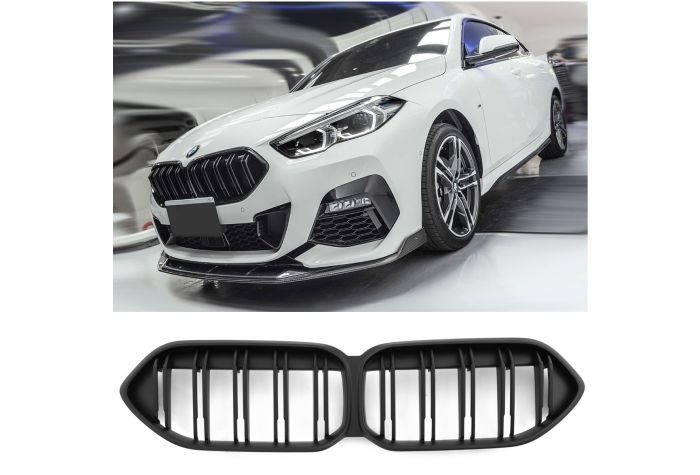 ⭐ GRIGLIA DEL RADIATORE DOPPIA STAFFA NERO OPACO ADATTO PER BMW SERIE 2 F44