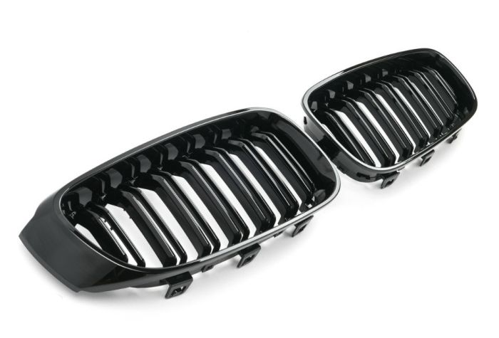 ✨GRIGLIA DOPPIO PONTE NERO LUCIDO ADATTO PER BMW F34 GT SPORT ✨