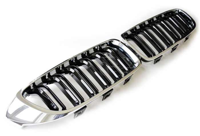 ⭐GRIGLIA DOPPIA STRISCIA CROMATA NERA ADATTO PER BMW SERIE 4 F32⭐