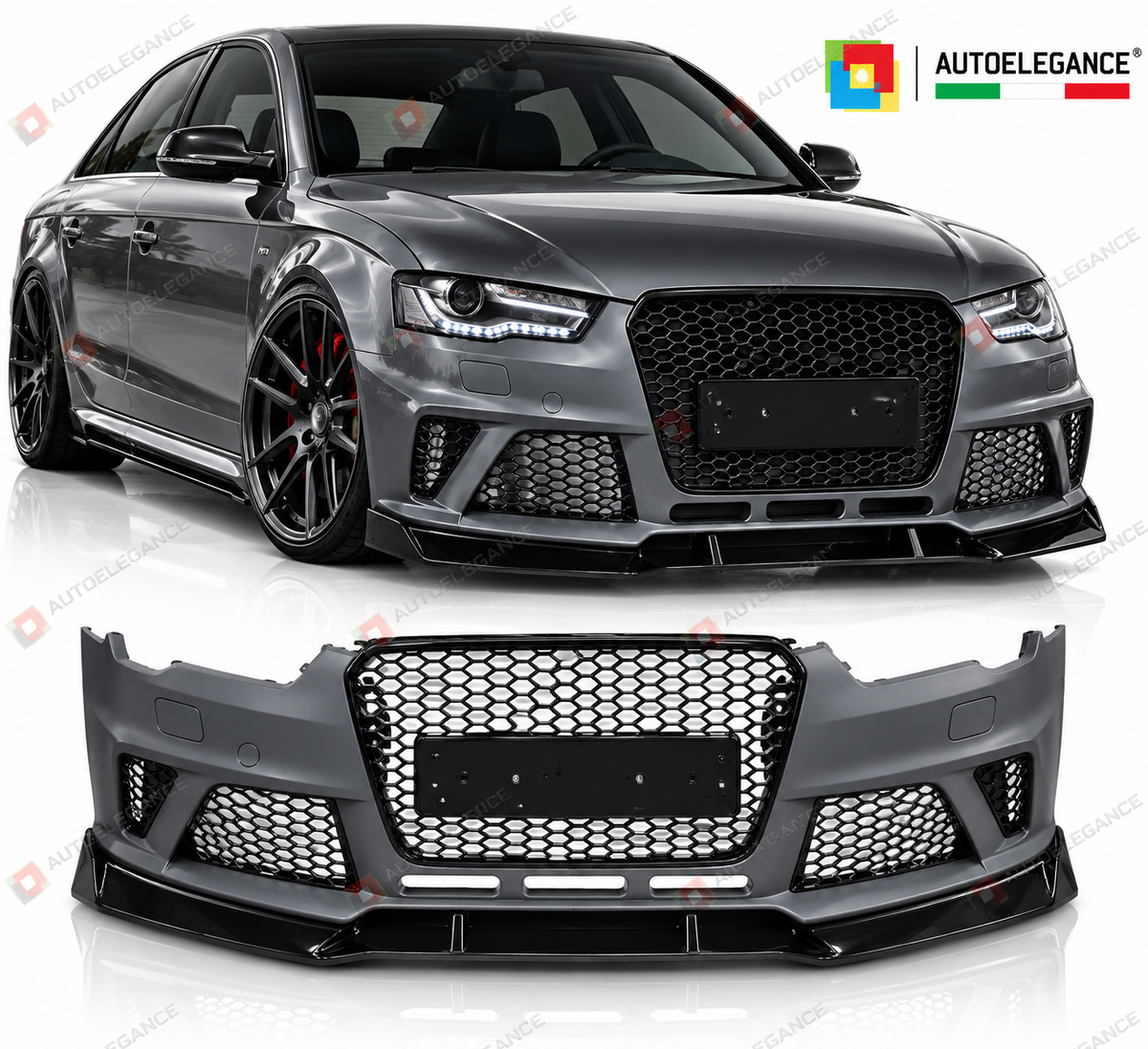 PARAURTI ANTERIORE SPORT PDC adatto per AUDI A4 B8 12-15