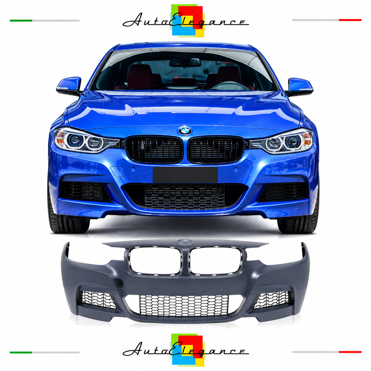 PARAURTI ANTERIORE BMW F30 F31 LOOK M PDC