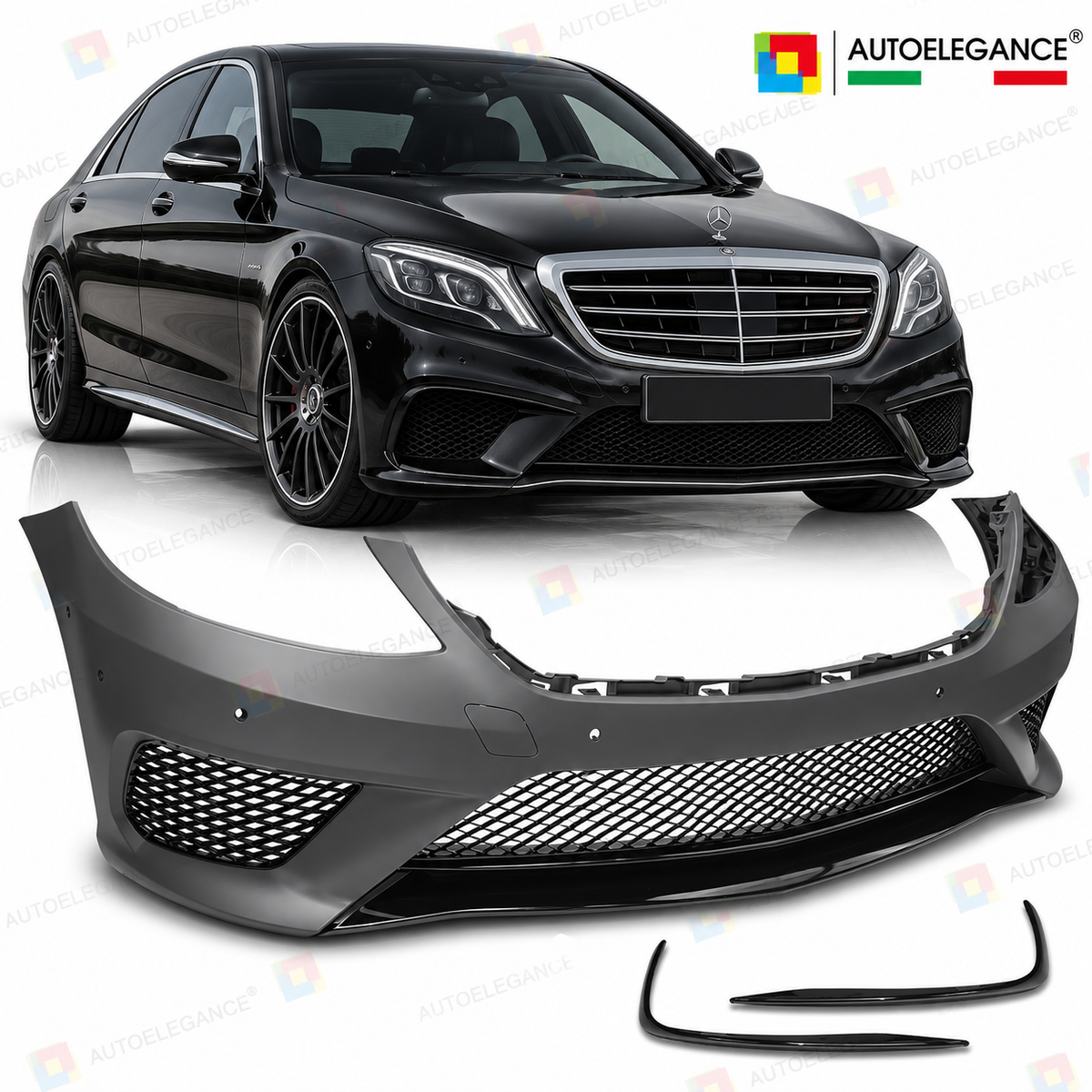 Paraurti anteriore Sport con PDC ADATTO PER Mercedes Classe S W222 (2013-2017)
