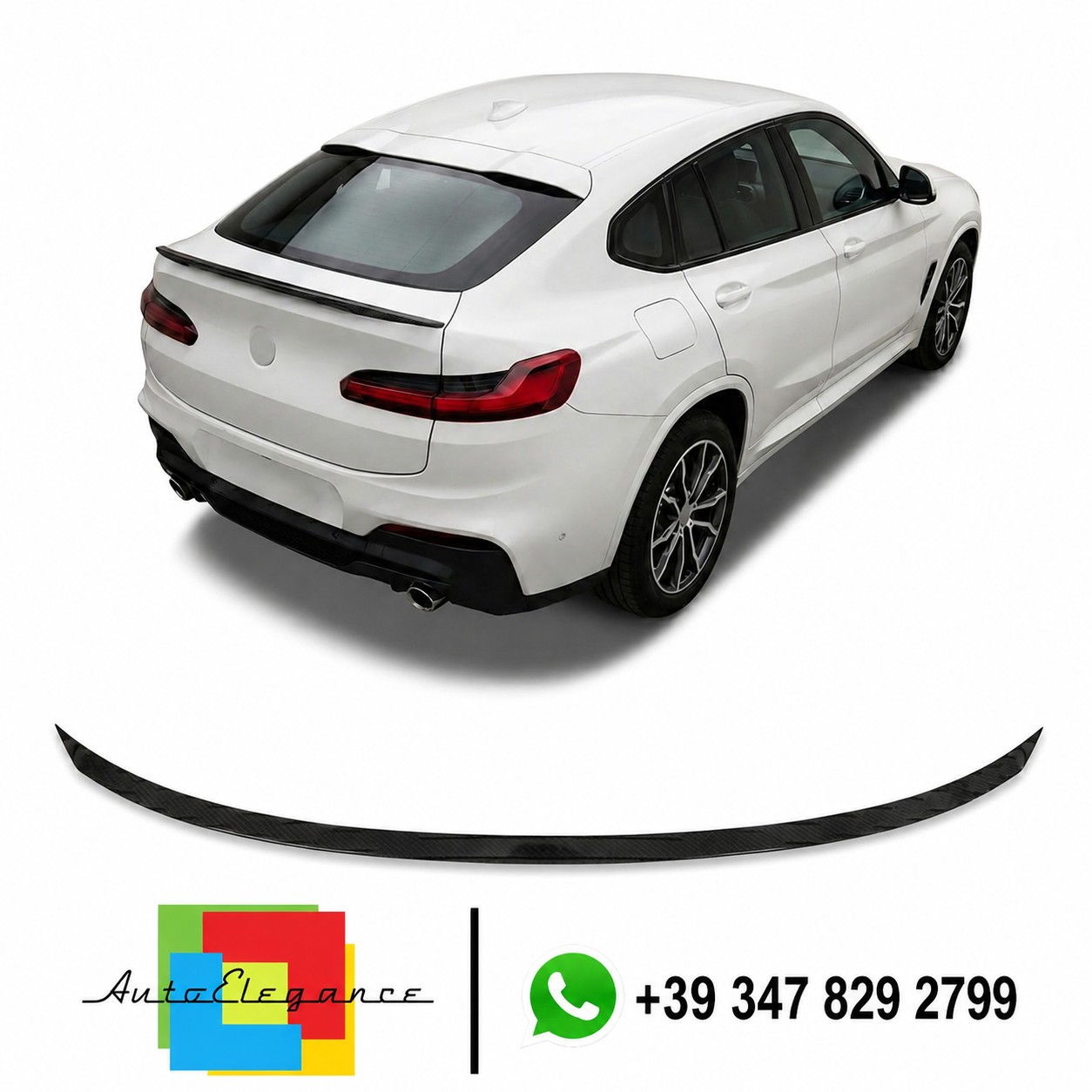 👉Spoiler posteriore per bagagliaio effetto carbonio per BMW X4 (G02) 18-24👈