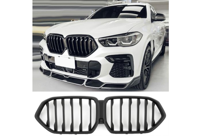 ✨MAT BLACK DOUBLE BRACKET GRILLE SUITABLE FOR BMW X6 G06 2023+✨