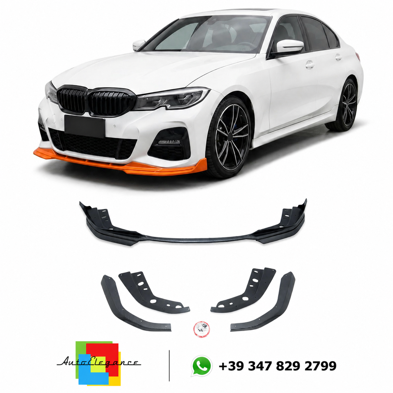 👉SPOILER ANTERIORE LOOK CARBONIO adatto per BMW Serie 3 G20 G21 2019-2022👈