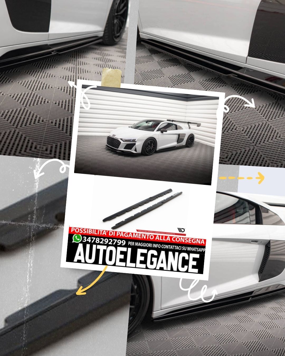 STREET PRO MINIGONNE LATERALI ADATTE PER V.1 VOLKSWAGEN ARTEON R/ R-LI - RICAMBI