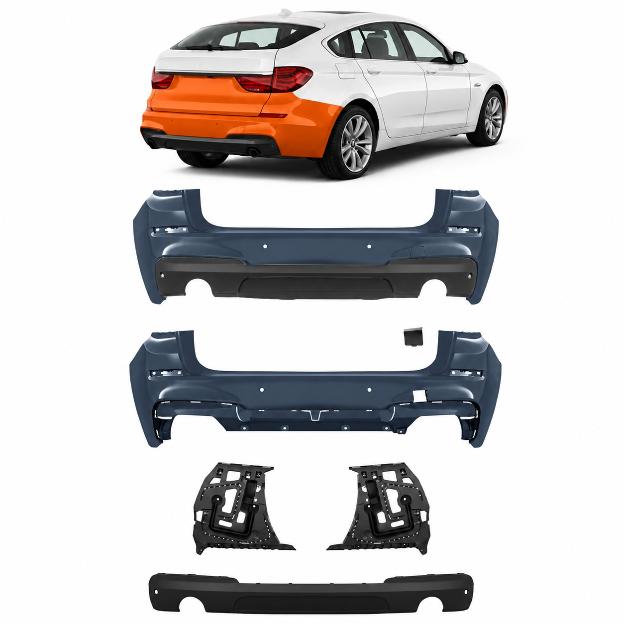👉Paraurti Posteriore Sport con Diffusore per BMW 5 GT F07 2009-2013👈