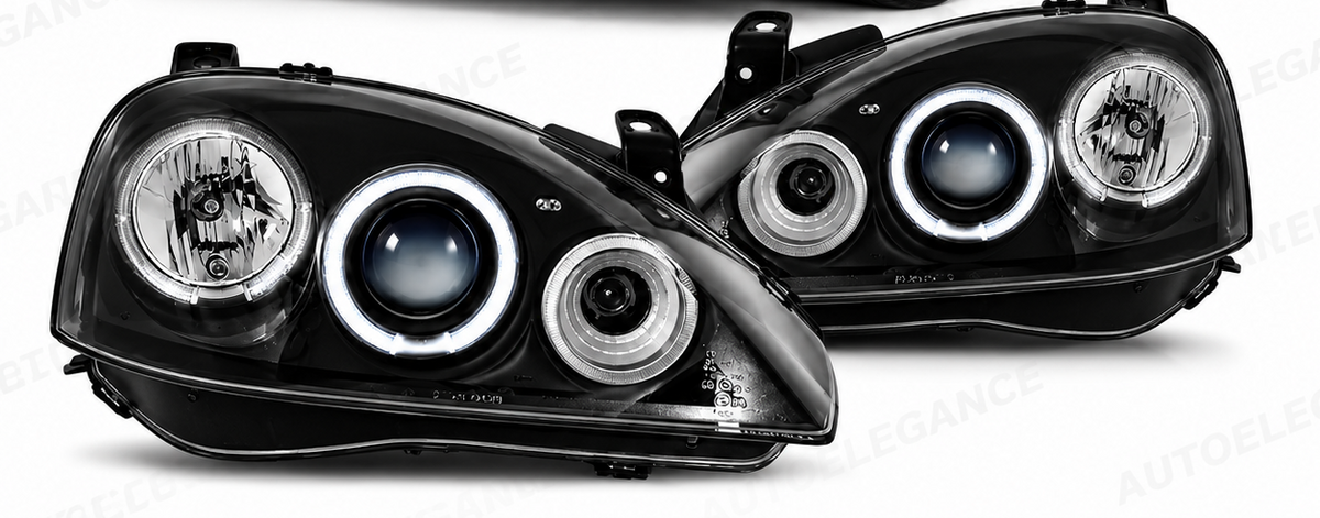 ART.11050 FARI ANTERIORI ADATTO PER OPEL CORSA C 11.00-09.06 LED NERO