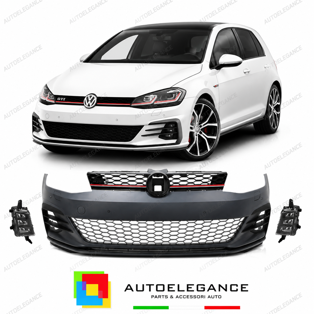 PARAURTI ANTERIORE VOLKSWAGEN VW GOLF 7.5 17-20 LOOK GTI PDC