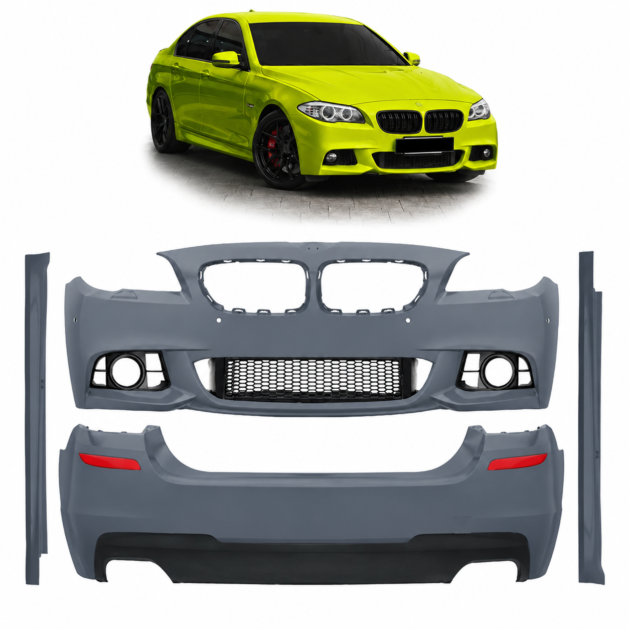 SPLITTER SUITABLE FOR VW GOLF 8 GTI GTD RLINE LOOK GLOSSY BLACK SPORTY DESIGN