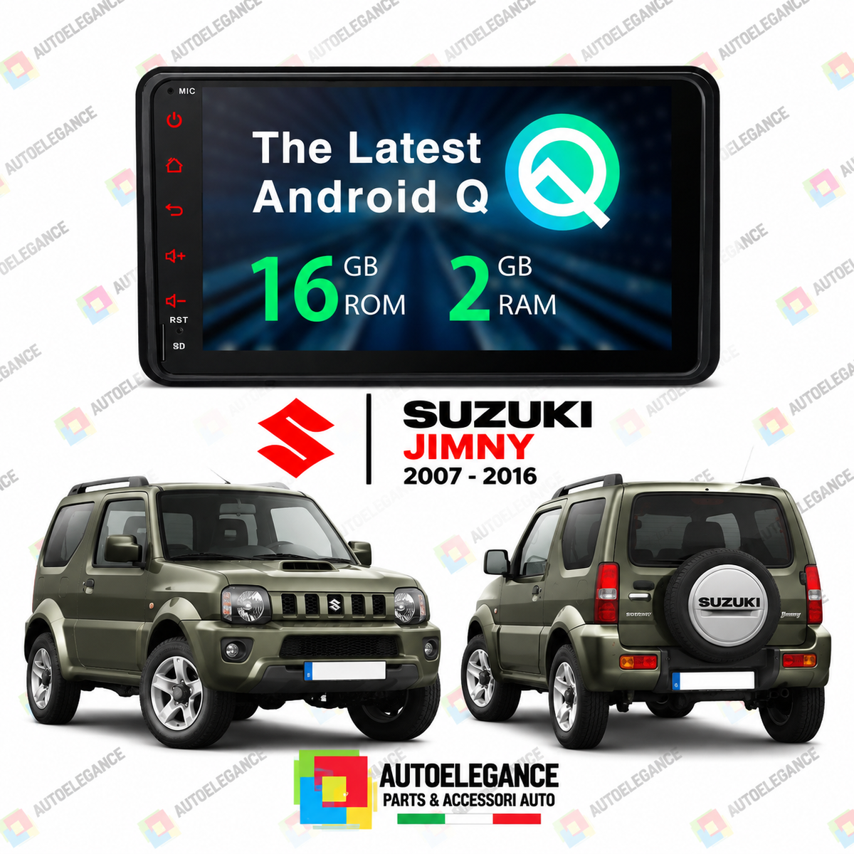 RADIO GPS ANDROID 10 ADATTO PER SUZUKI JIMNY 07-16