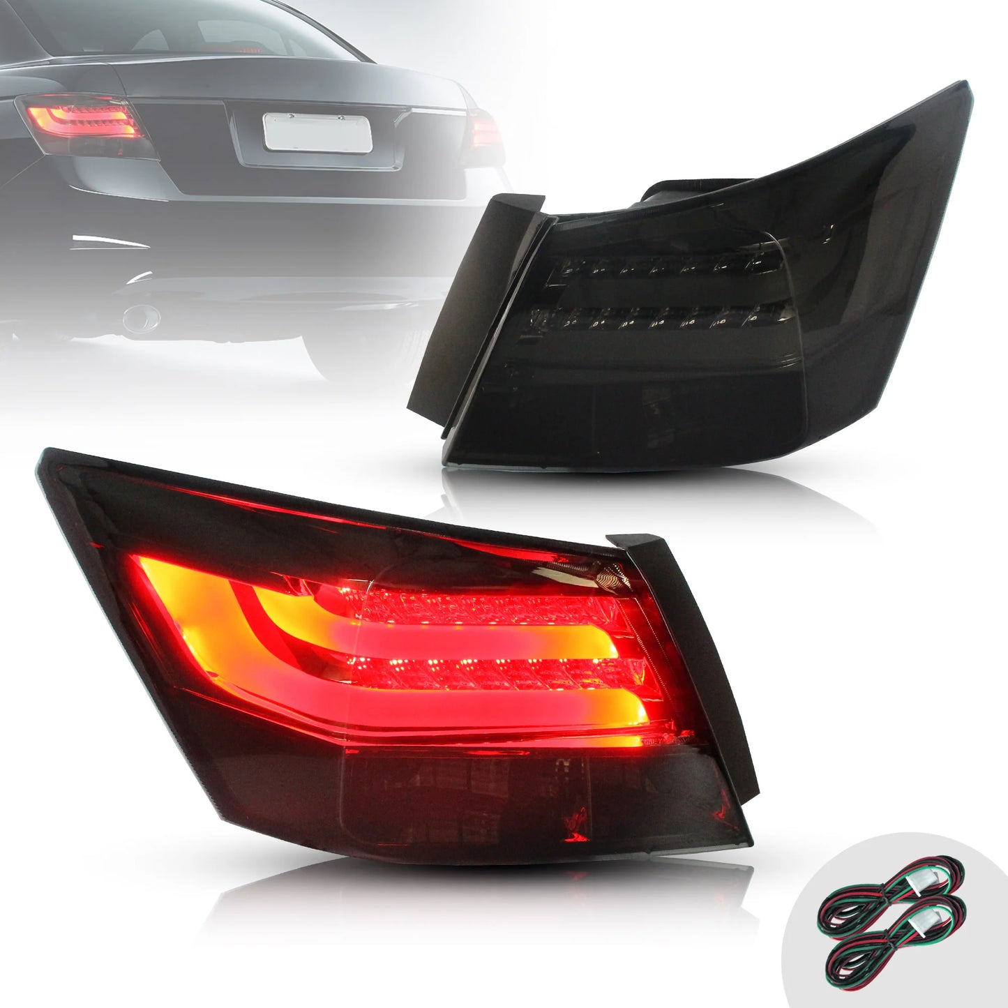 2PCS LED Tail Lights for Honda Accord Inspire 8th Generation Sedan 2008-2013 (Not for Coupe)