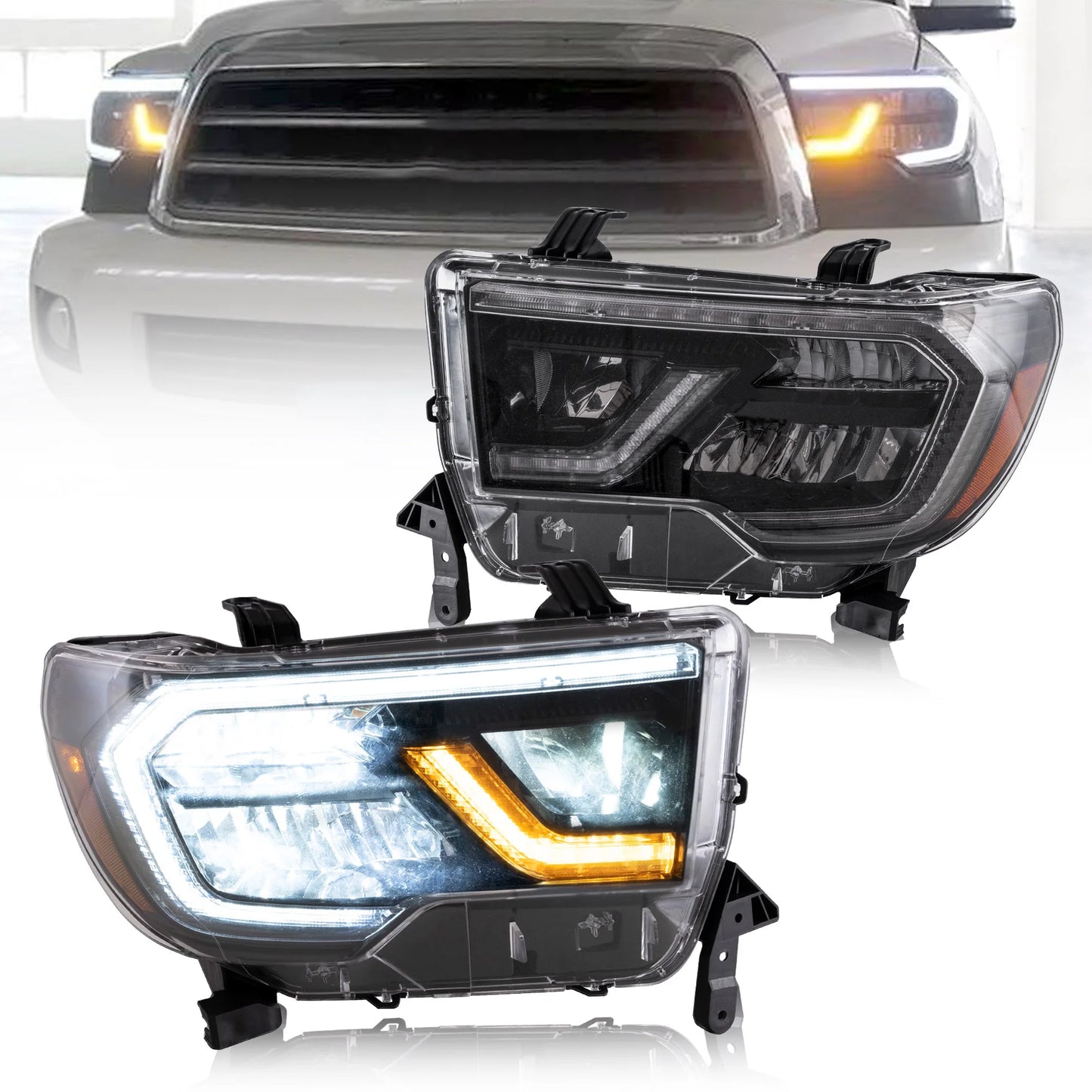 Fari Full LED per Toyota Tundra 2007-2013 Sequoia 2008-2017