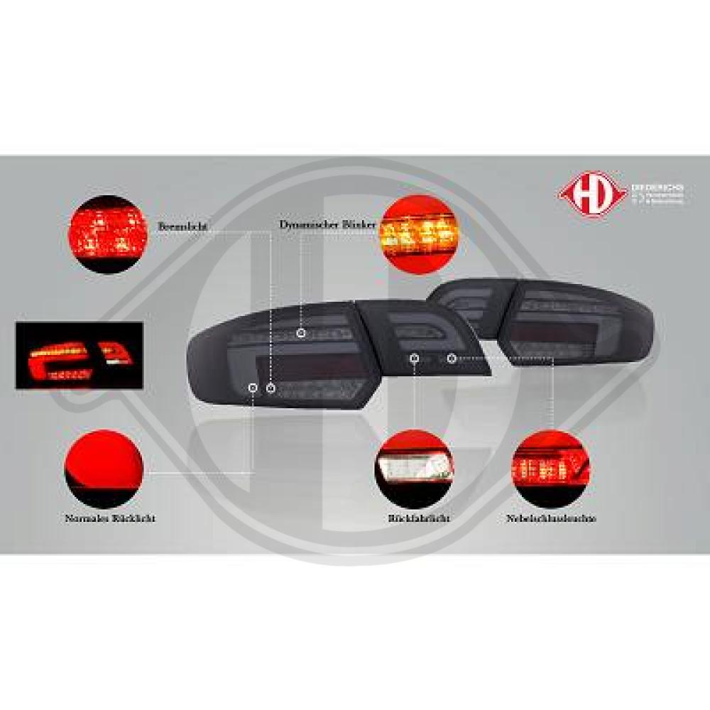 ⭐FARI POSTERIORE NERO ADATTO PER AUDI A3 8P RESTYLING ⭐