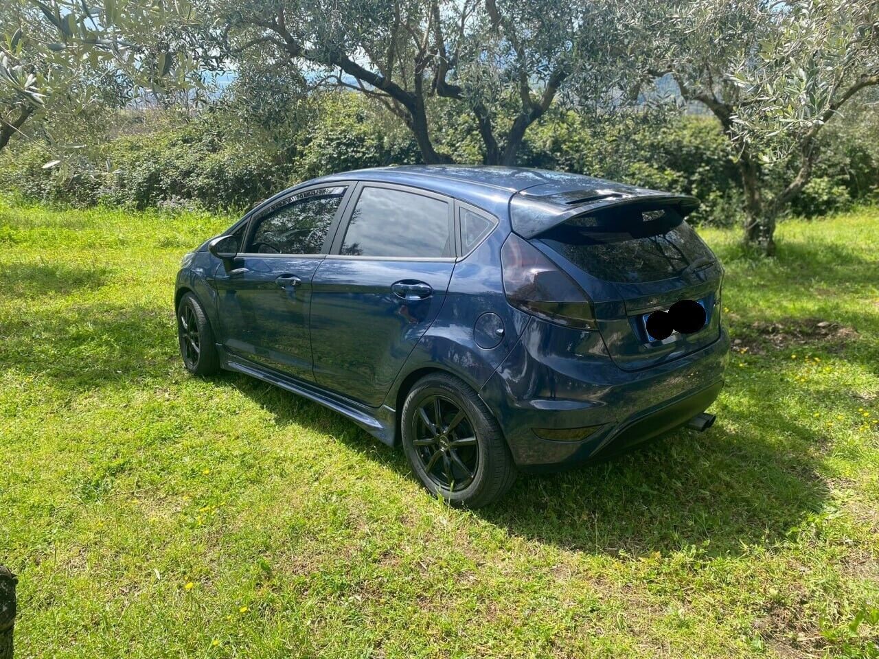 ROOF SPOILER SUITABLE FOR FORD FIESTA MK7 2008-2017 ST LOOK GLOSSY BLACK + 3RD STOP