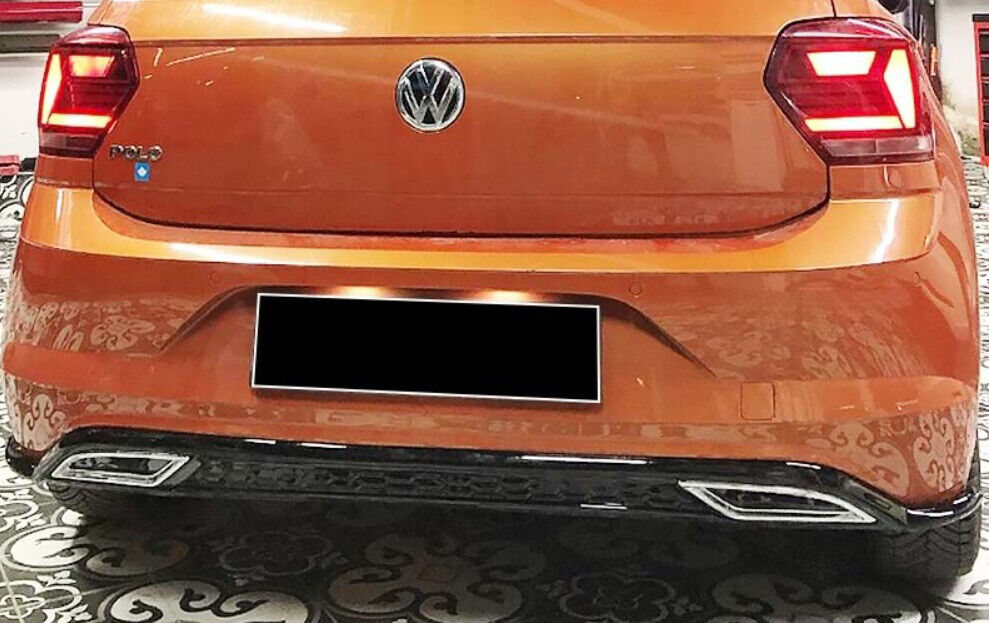 VW POLO AW1 2017+ DIFFUSORE POSTERIORE SOTTO PARAURTI ABS LOOK RLINE R