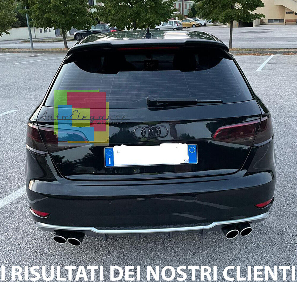 EXTRACTOR FOR AUDI A3 8V 2016-2019 SPORTBACK REAR SPOILER S3 DIFFUSER