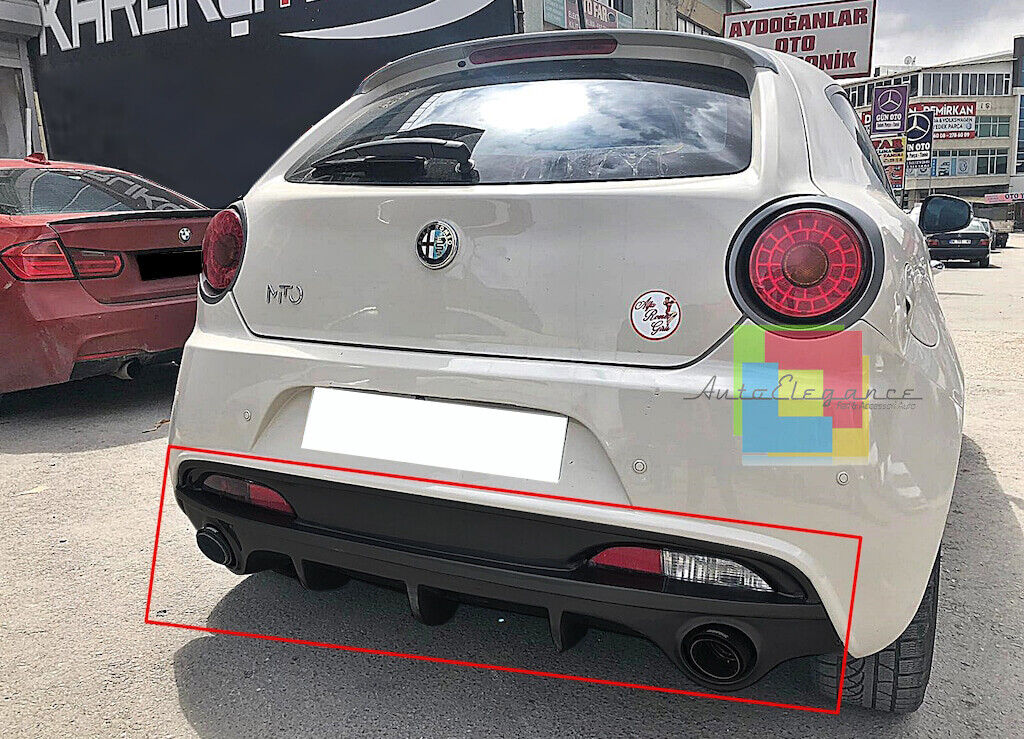 ALFA ROMEO MITO DIFFUSER UNDER REAR BUMPER EXTRACTOR GLOSSY BLACK 0151