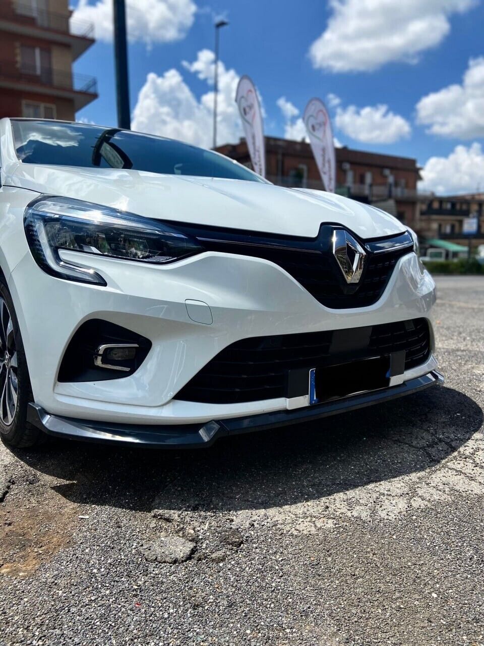 SPLITTER 3 PIECES SUITABLE FOR RENAULT CLIO 5 RS LOOK EVO V1 BLACK