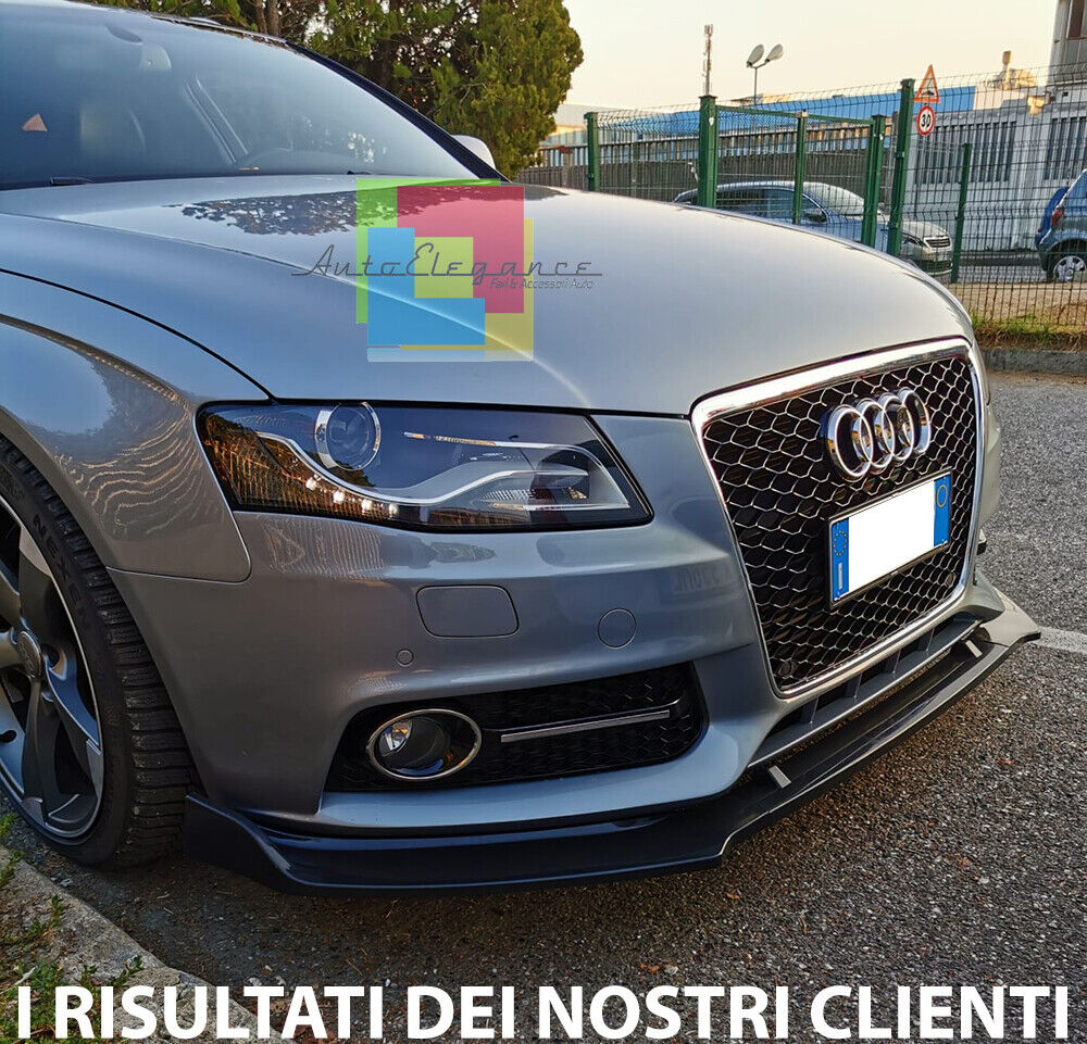 AUDI A4 B8 2007-2011 LAMA 3 PEZZI SOTTO PARAURTI ANTERIORE IN ABS SPLITTER -C- AUTOELEGANCERICAMBI