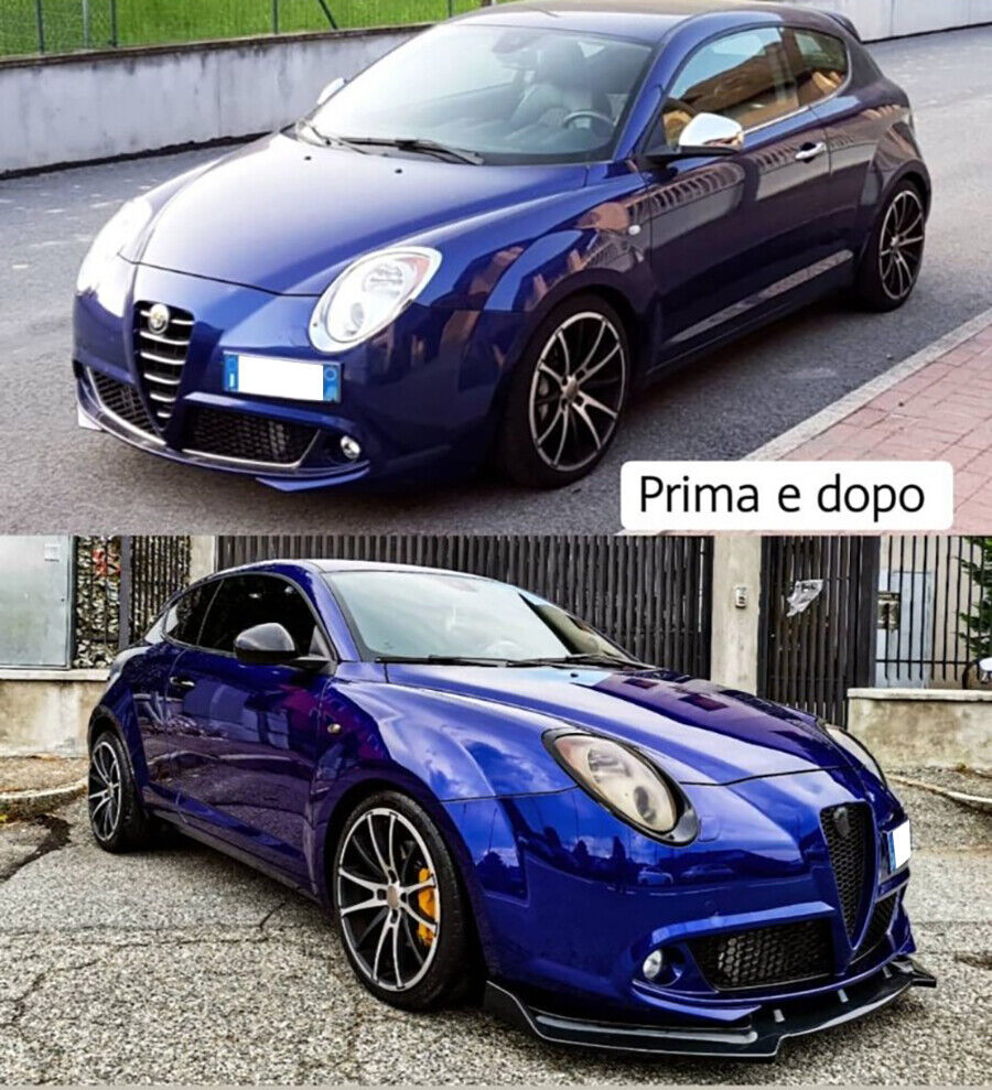 SPOILER BLADE UNDER FRONT BUMPER FOR ALFA ROMEO MITO ABS BLACK SPLITTER