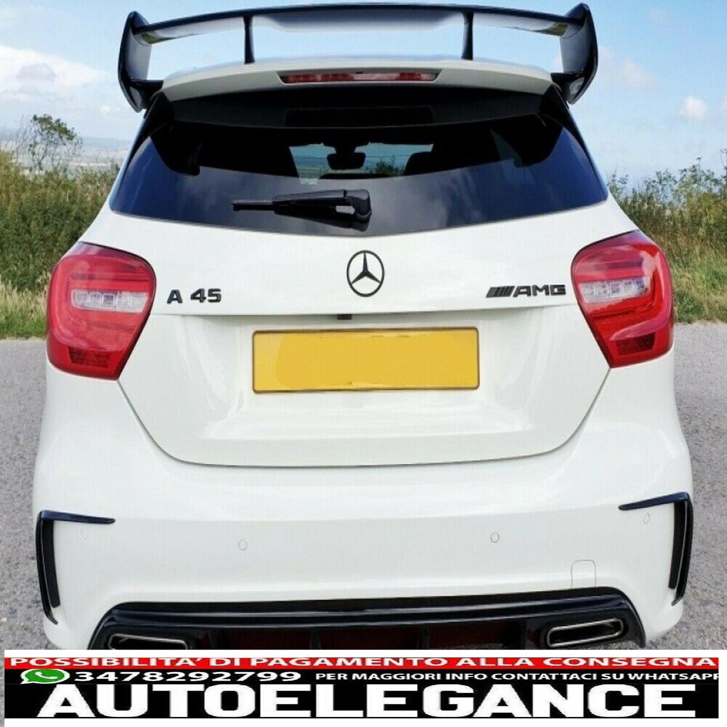 Rear Diffuser for Mercedes W176 2012-2018 A45 Facelift Look Edition Red