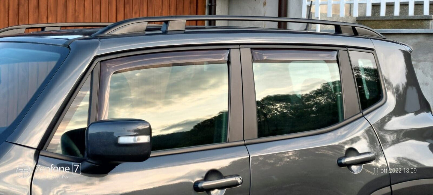 BARRE TETTO MANCORRENTI ADATTE PER JEEP RENEGADE 2014-2021 TOP QUALITA NERO AUTOELEGANCERICAMBI