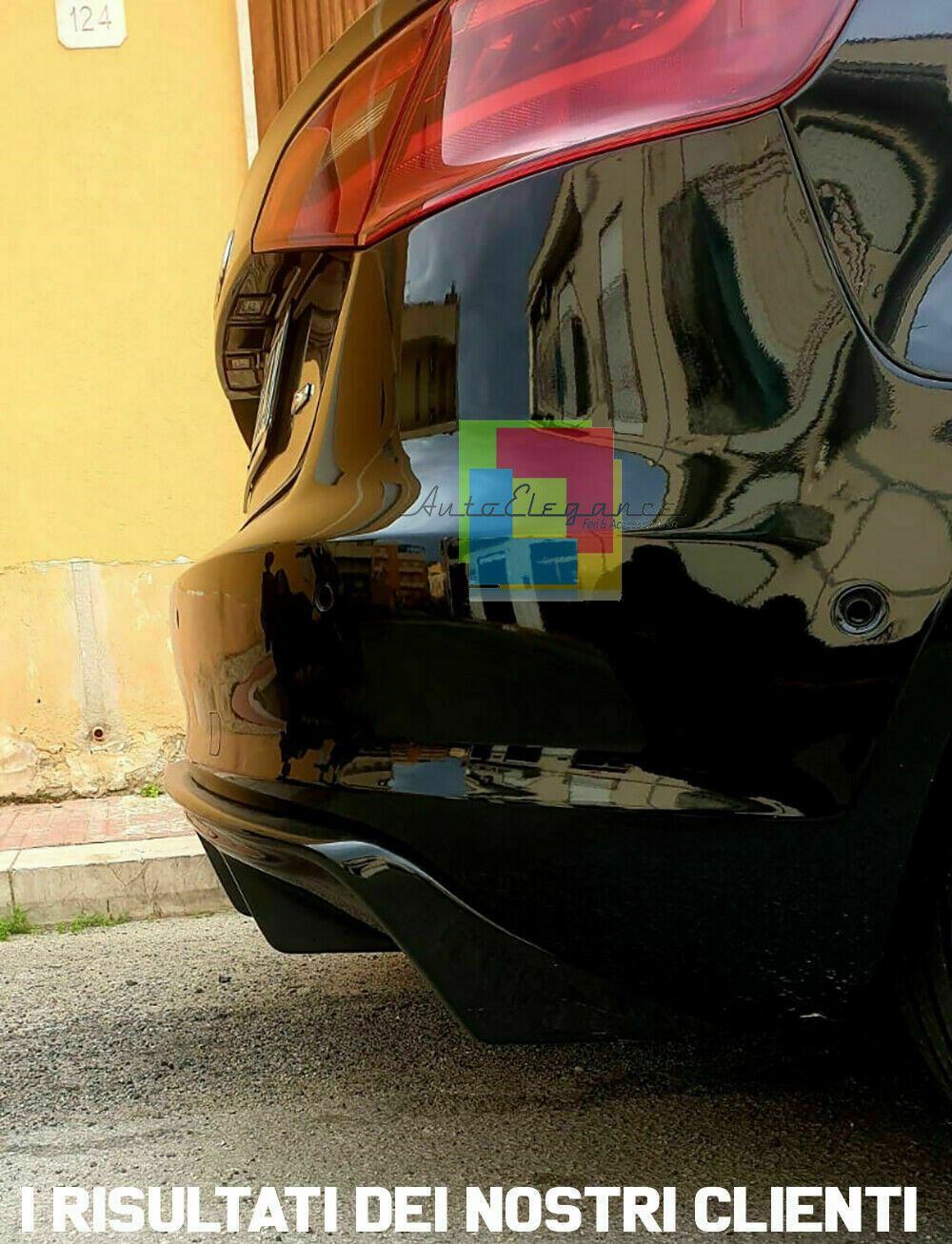 AUDI A3 8V 2012-2015 SPORTBACK UNDER REAR BUMPER DIFFUSER RS3 BLACK .-