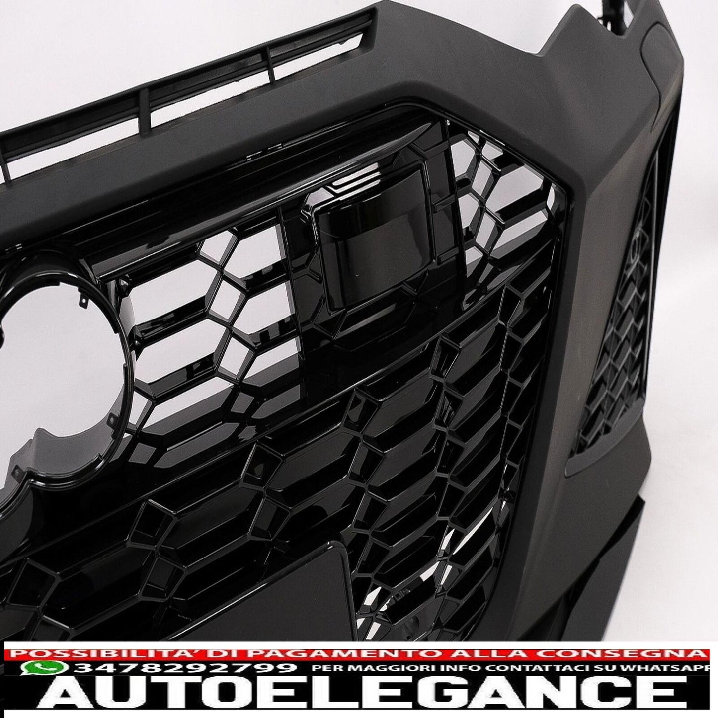 Front Bumper for Audi A6 C8 4K 2018+ RS6 Look Gloss Black Grille