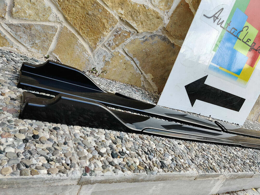 LAME BMW SERIE 6 E63 E64 SPLITTER SOTTO MINIGONNE LATERALI ABS NERO LUCIDO