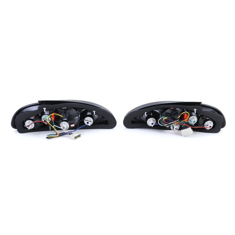 Coppia Fanali Posteriori Nero Cristallo per Rover MG F TF 1995-2005