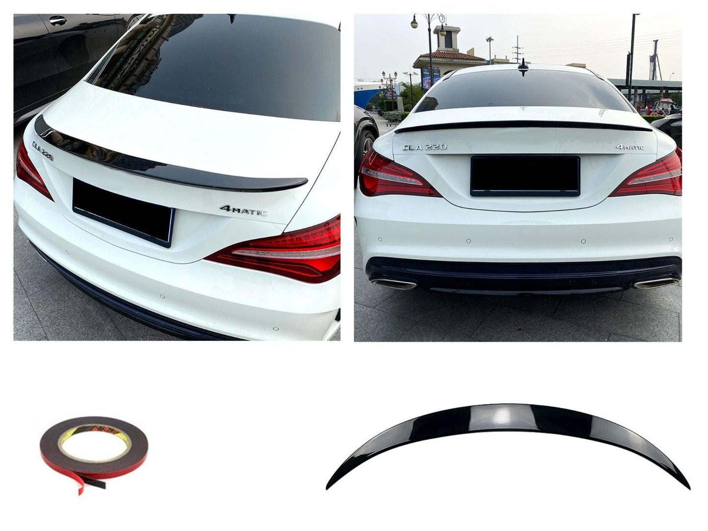 6538 ⭐SPOILER NERO LUCIDO Adatto per Mercedes C117 classe CLA⭐