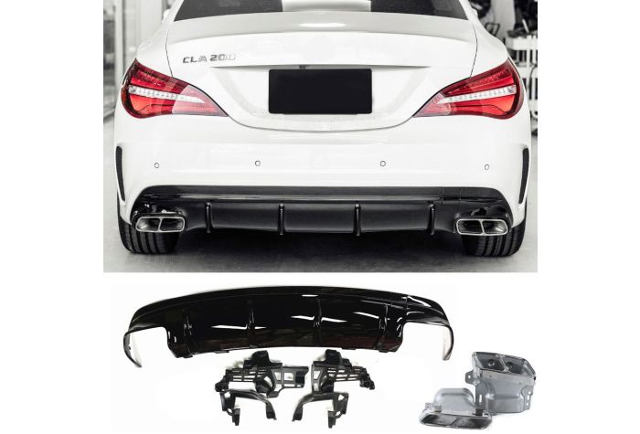 Diffusore terminali di scarico CROMATI CLA 45 AMG design adatto per Mercedes CLA