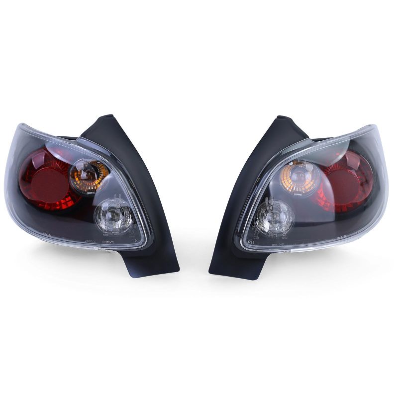 Coppia Fanali Posteriori Nero Cristallo per Peugeot 206 Hatchback (1998–2009)