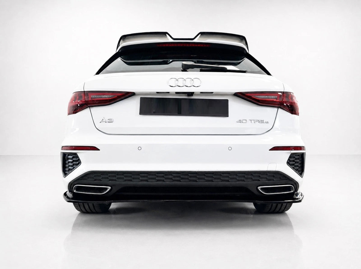 👉Splitter posteriore per Audi A3 S-Line 8Y Sportback 20-24 ABS nero lucido👈