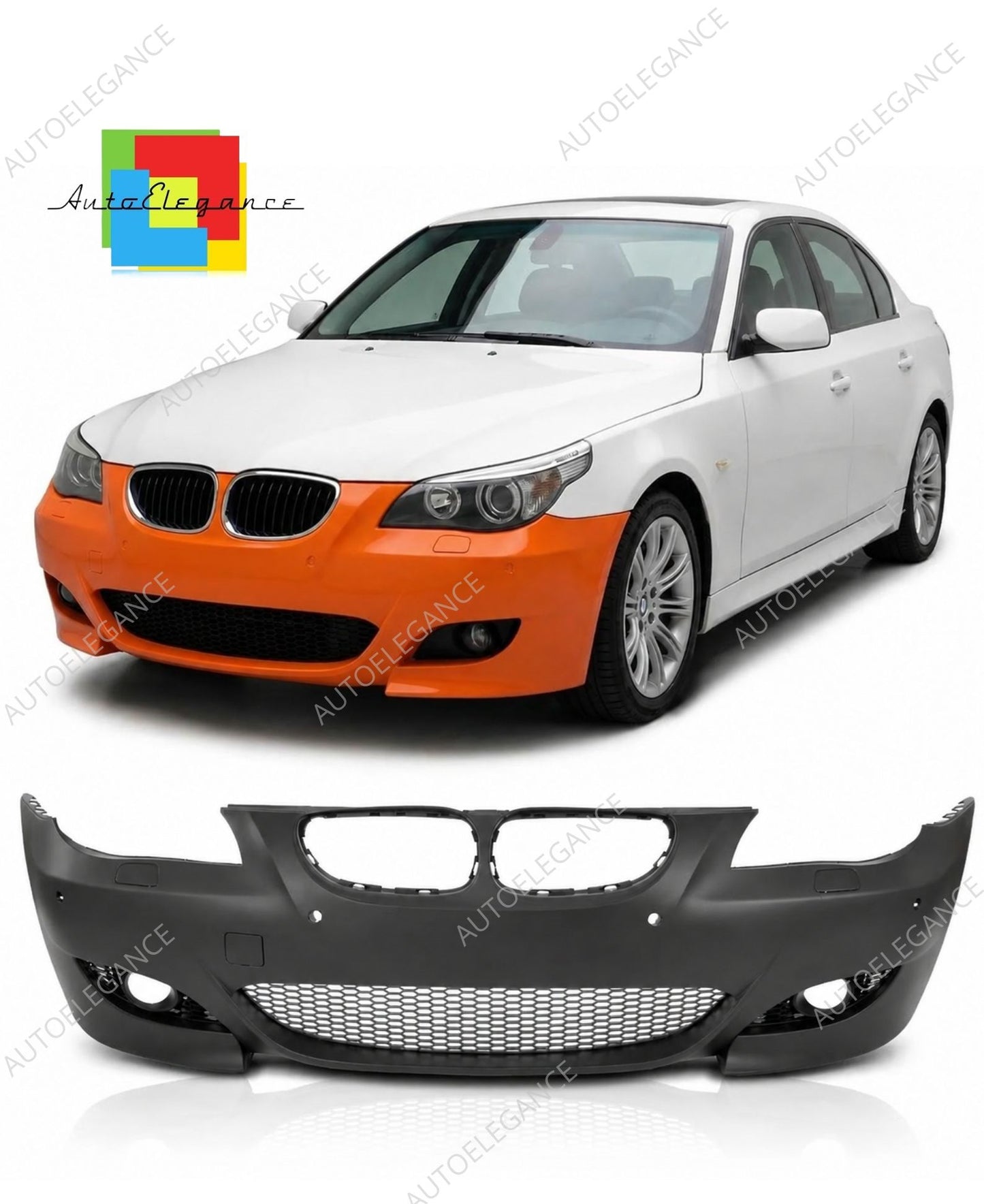 👉Paraurti anteriore con PDC e SRA adatto per BMW Serie 5 E60 E61 2003-2007👈