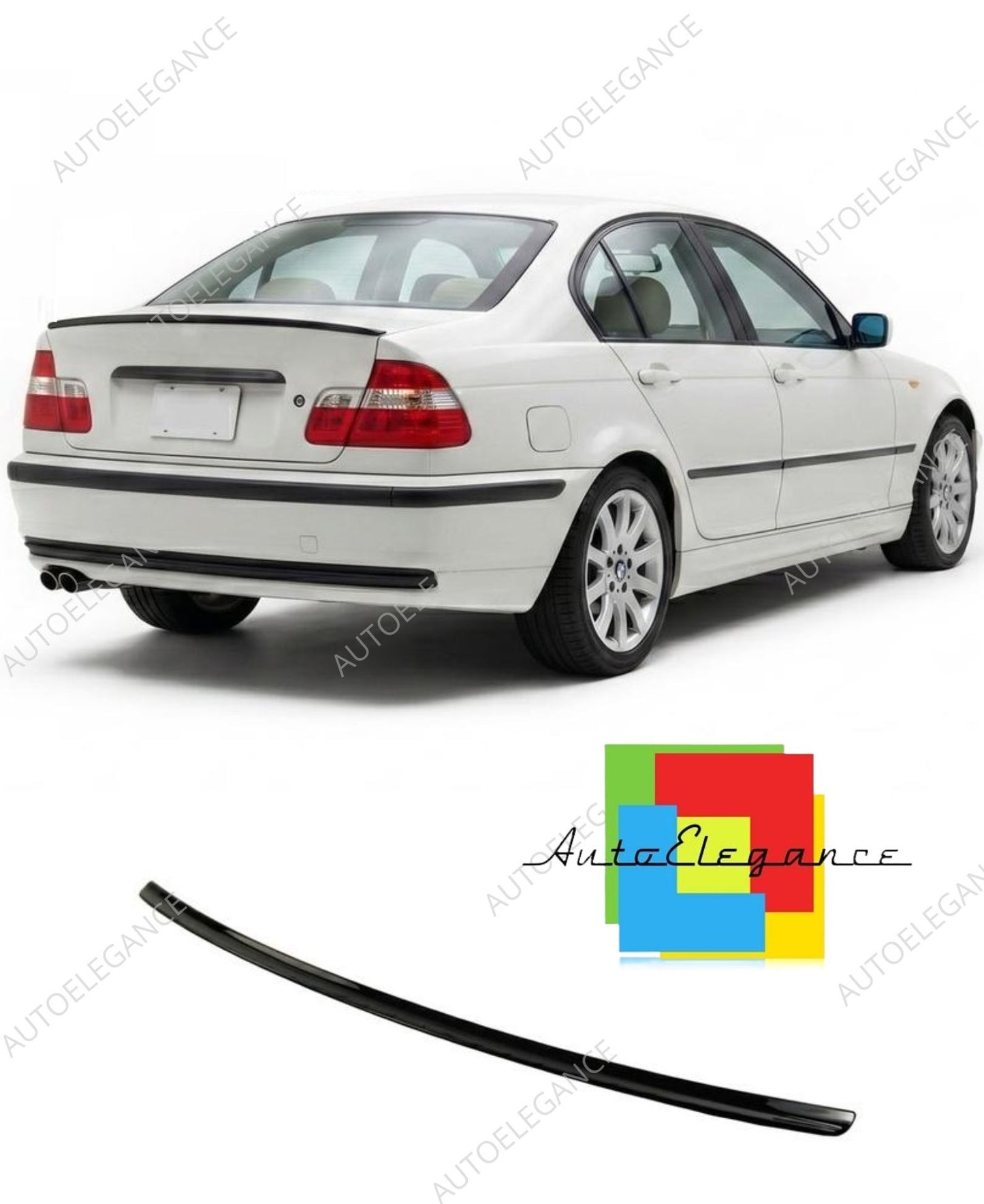 👉Spoiler sul bagagliaio lucido nero adatto per BMW Serie 3 E46 Berlina 98-05👈
