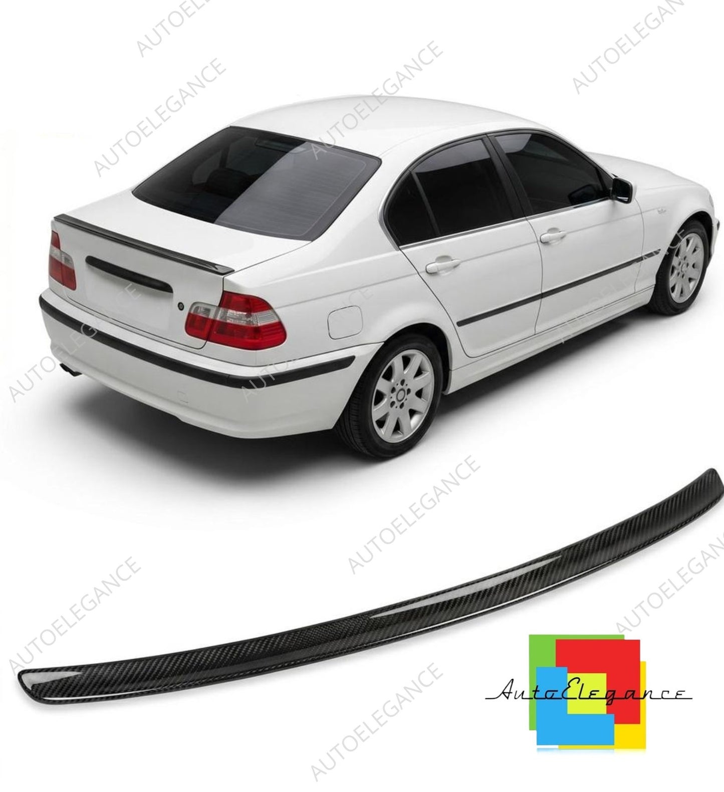 👉Spoiler Posteriore adatto per BMW 3 (E46) Berlina 98-05 Look Carbonio👈