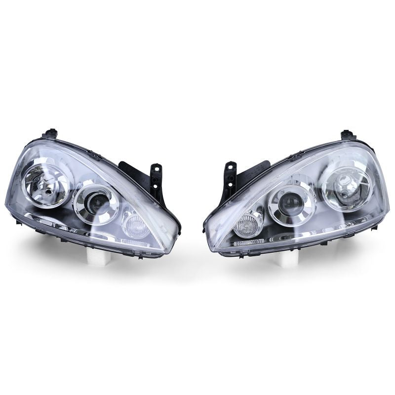 Fari Anteriori Ellissoidali H7/H7 Opel Corsa C 2000-2006 con Motorini