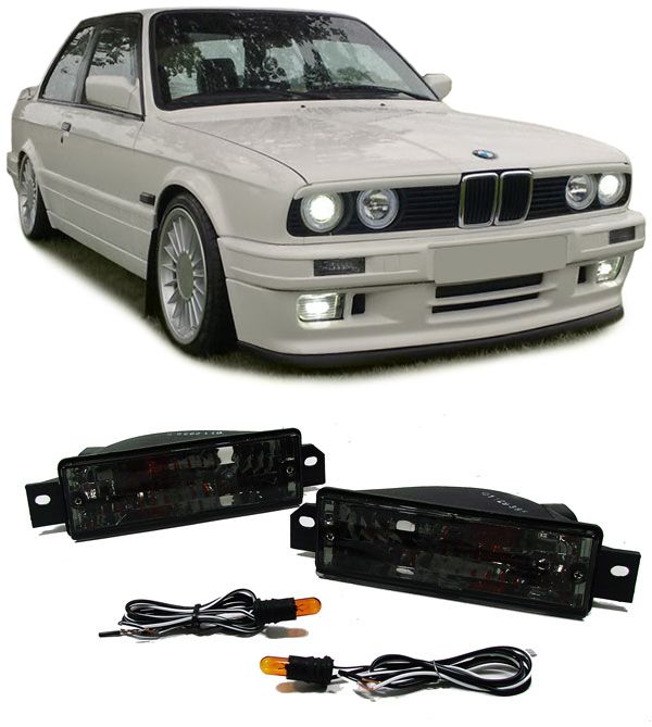 Coppia Frecce Nere Cristallo BMW E30 1987-1993 con Luce Posizione