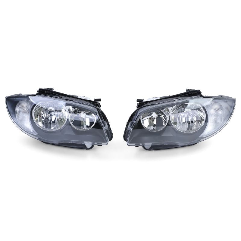 Coppia Fari Anteriori H7/H7 Neri per BMW Serie 1 E81 E82 E87 E88 (dal 2004)