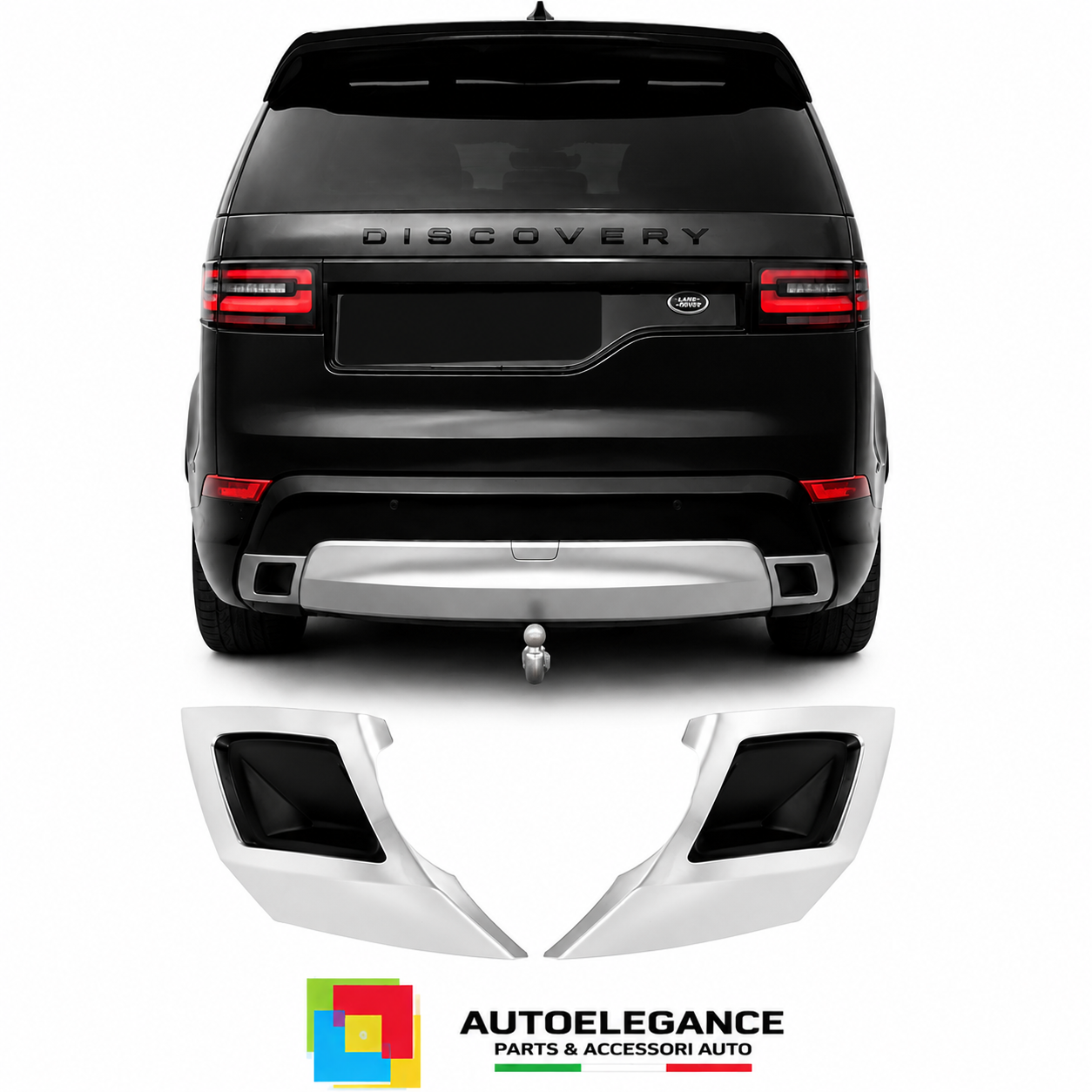 MODANATURE DI SCARICO PARAURTI POSTERIORE LAND ROVER DISCOVERY V 17- LOOK DINAMI