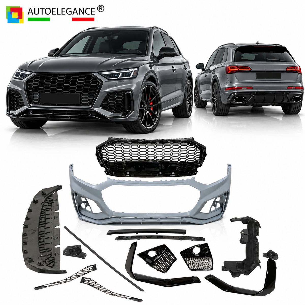 PARAURTI ANTERIORE ADATTO PER Audi Q5 2021+ Look RSQ5