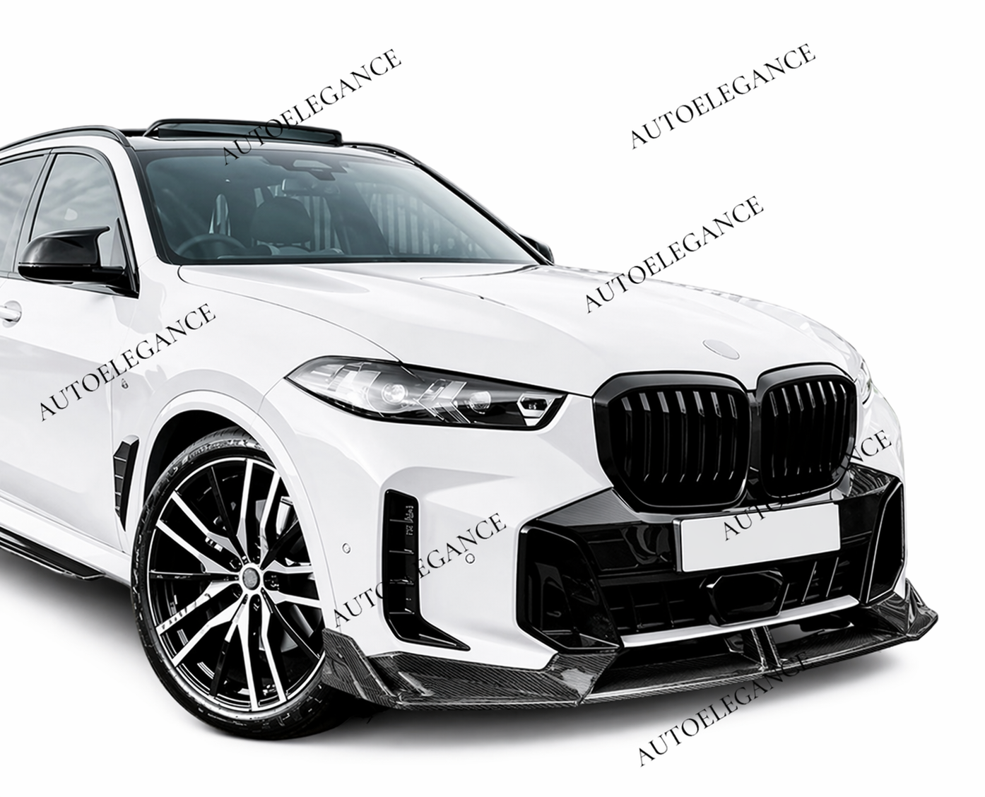 🔥SPLITTER ANTERIORE ADATTO PER BMW X5 G05 LCI M SPORT 2023+ FIBER CARBOONI🔥