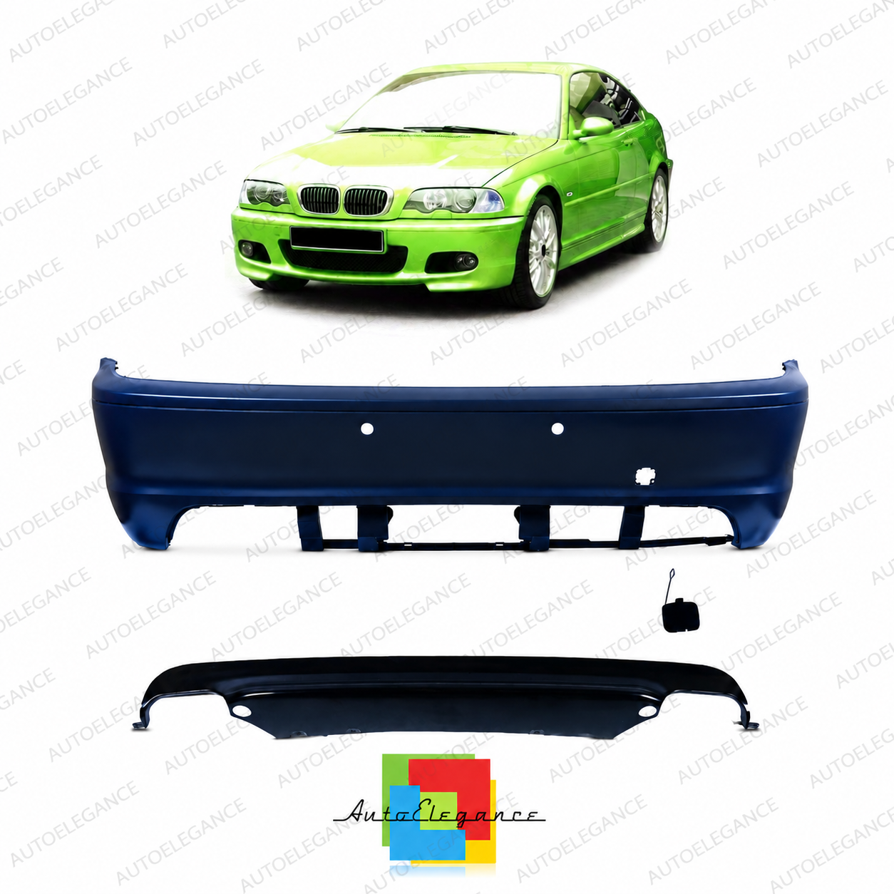 👉Paraurti Posteriore Sportivo con Diffusore per BMW E46 Coupé/Cabrio 99-06👈