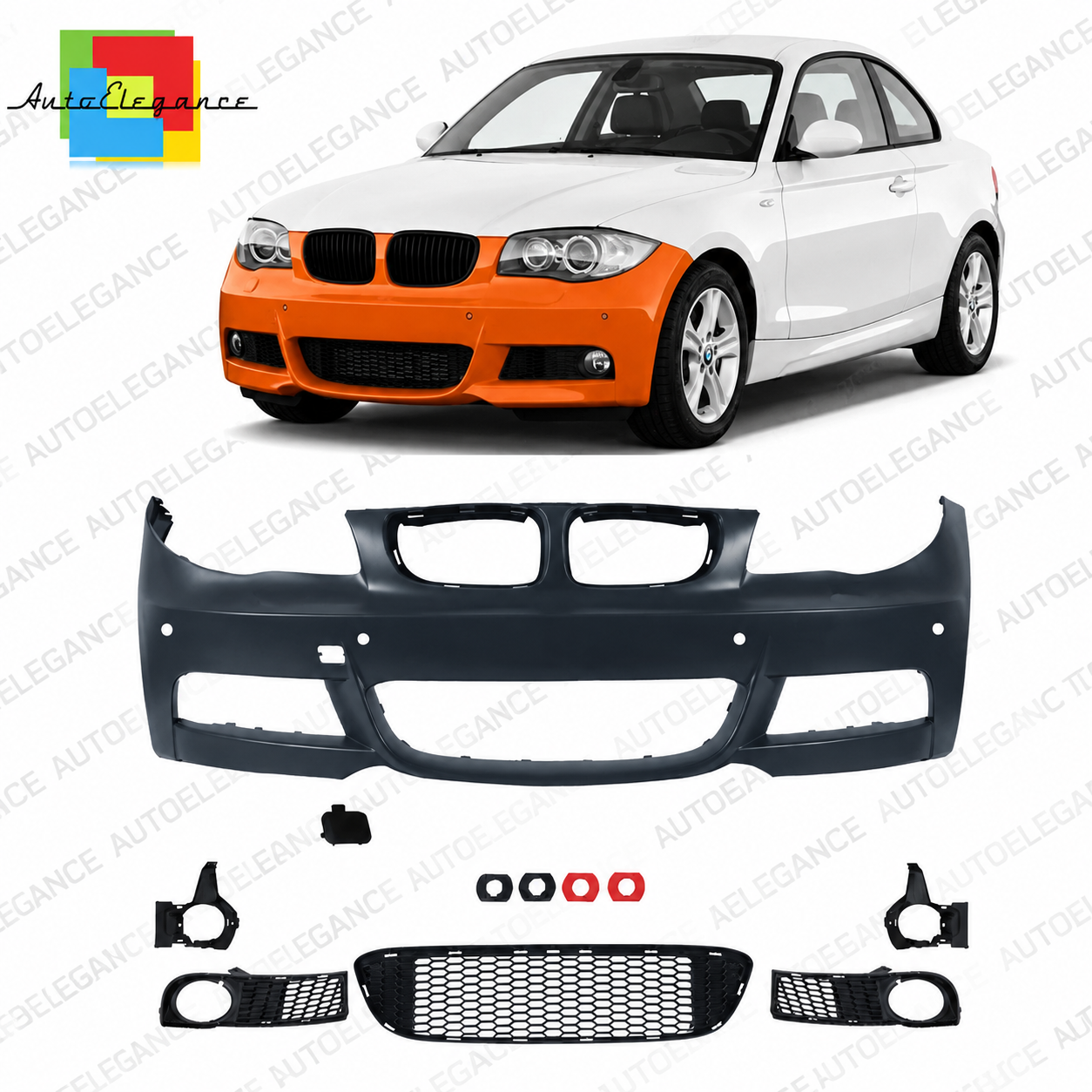👉Paraurti Anteriore Sportivo PDC adatto per BMW Serie 1 E81 E87 E82 E88 04-13👈