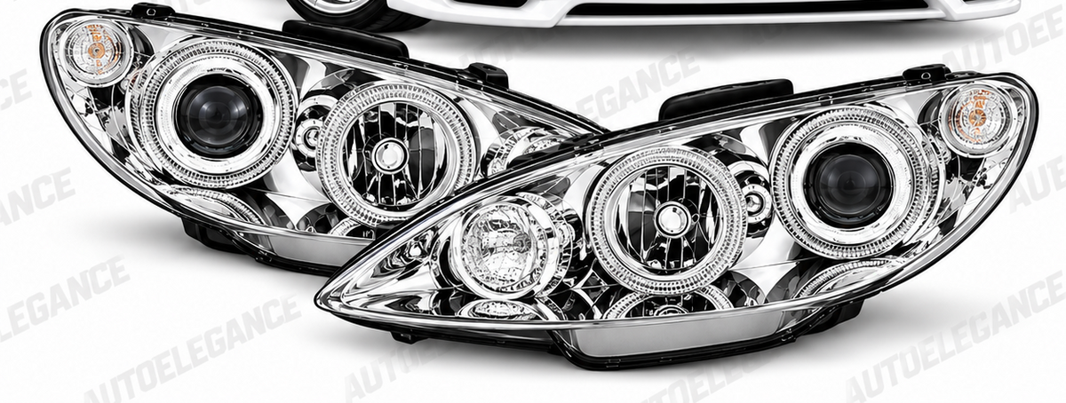 ART.11097 FARI ANTERIORI ADATTO PER PEUGEOT 206 02- LED
