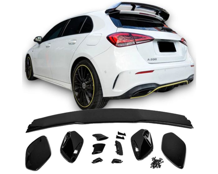 😍ART.7106 SPOILER NERO LUCIDO PER MERCEDES W177 CLASSE A😍